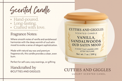 Golden Oud Candle – Vanilla, Sandalwood & Oud Satin Musk | Luxury Soy Wax Gift Candle