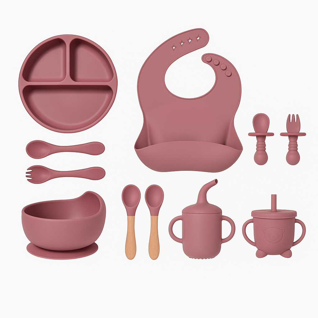 12-Piece Silicone Baby Feeding Set