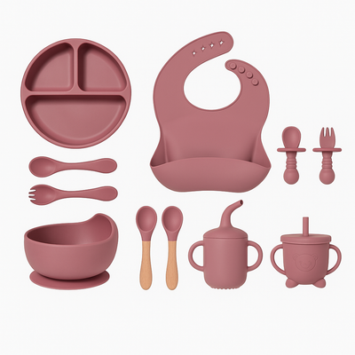 12-Piece Silicone Baby Feeding Set