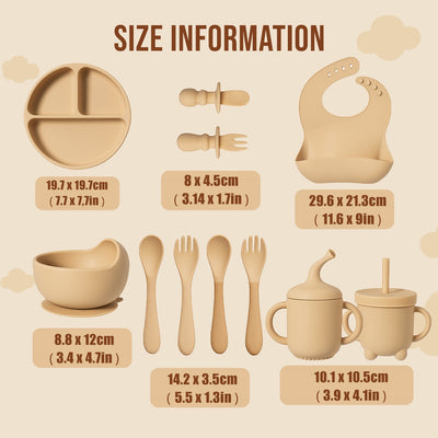 12-Piece Silicone Baby Feeding Set