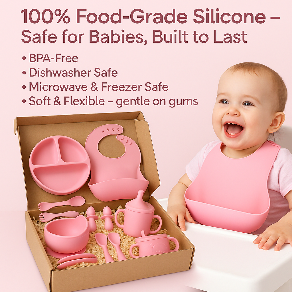 12-Piece Silicone Baby Feeding Set