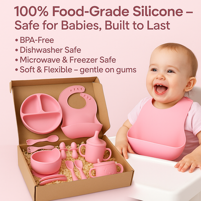 12-Piece Silicone Baby Feeding Set