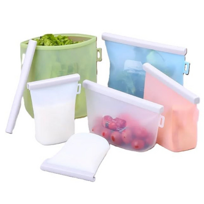 6-Pack Reusable Silicone Breastmilk Storage Bags