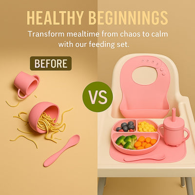 12-Piece Silicone Baby Feeding Set