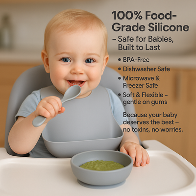 12-Piece Silicone Baby Feeding Set