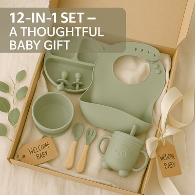 12-Piece Silicone Baby Feeding Set