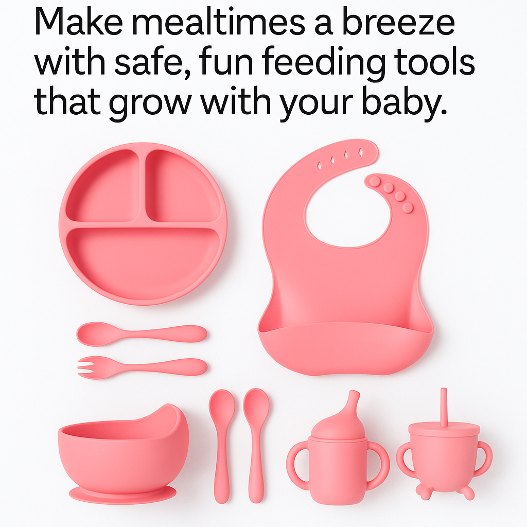 12-Piece Silicone Baby Feeding Set