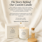 Personalised Memory Candle in glass jar with bamboo lid and custom message on label