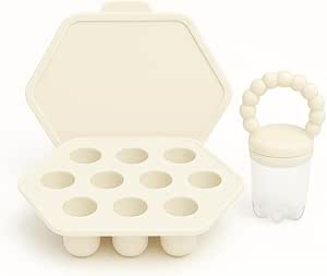 Silicone Baby Fruit Feeder & Breastmilk Popsicle Mold Set