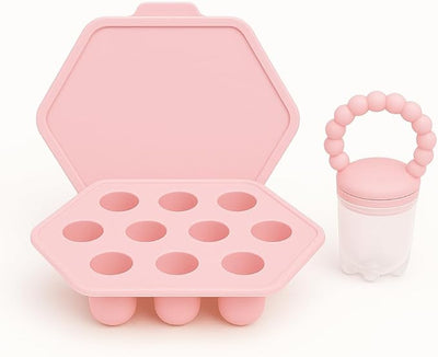 Silicone Baby Fruit Feeder & Breastmilk Popsicle Mold Set