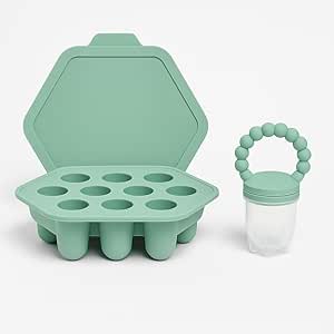 Silicone Baby Fruit Feeder & Breastmilk Popsicle Mold Set
