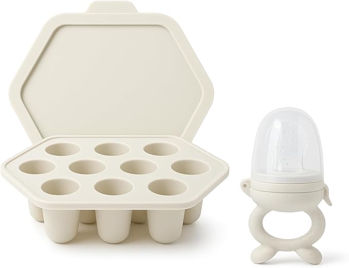 Silicone Baby Fruit Feeder & Breastmilk Popsicle Mold Set
