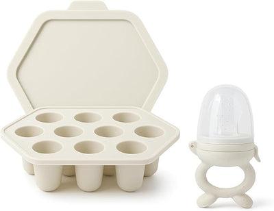 Silicone Baby Fruit Feeder & Breastmilk Popsicle Mold Set