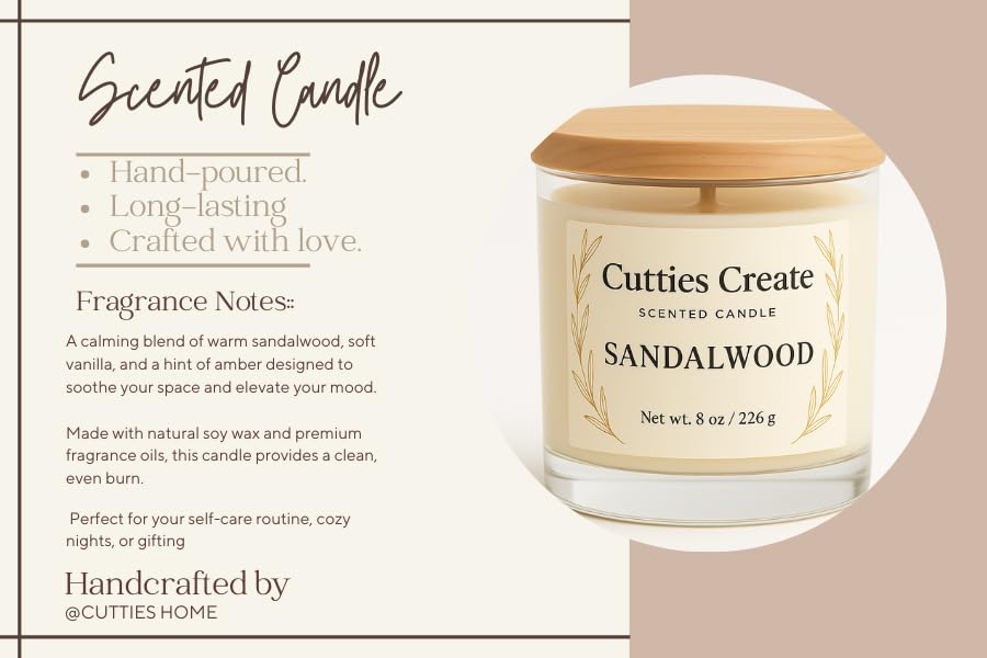 Golden Oud Candle – Vanilla, Sandalwood & Oud Satin Musk | Luxury Soy Wax Gift Candle