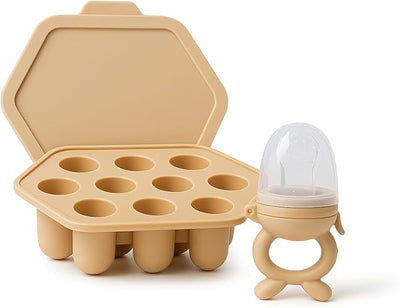 Silicone Baby Fruit Feeder & Breastmilk Popsicle Mold Set