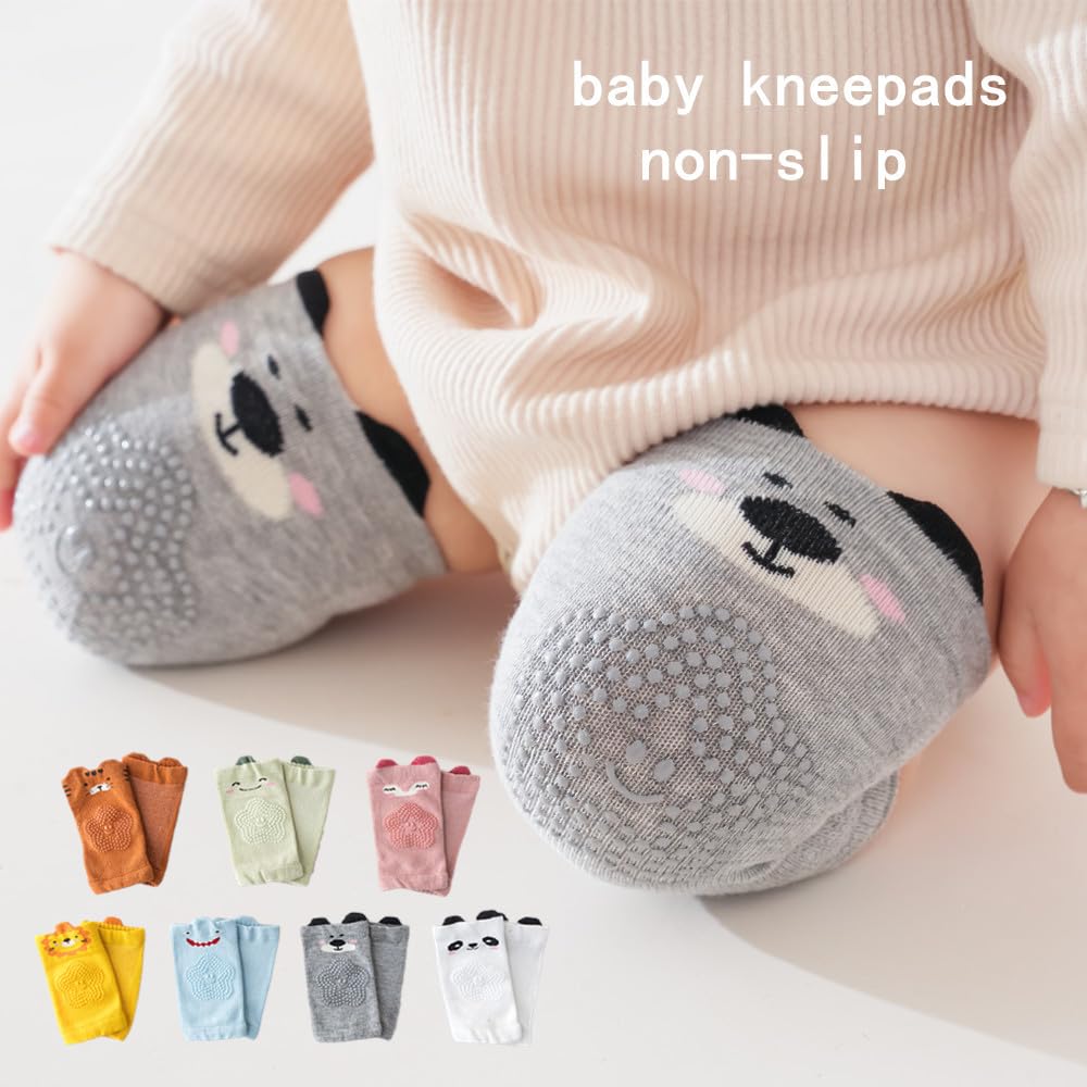 6-Pack Anti-Slip Baby Socks with Animal Faces