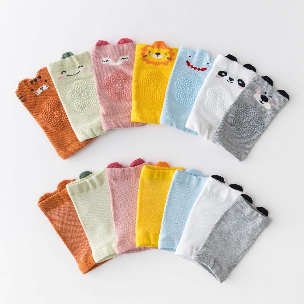 6-Pack Anti-Slip Baby Socks with Animal Faces