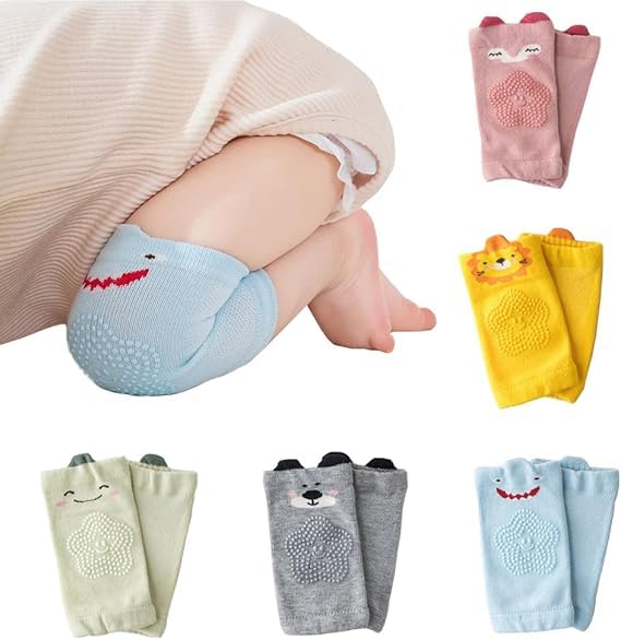 6-Pack Anti-Slip Baby Socks with Animal Faces