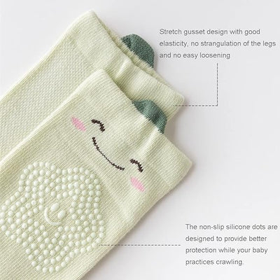 6-Pack Anti-Slip Baby Socks with Animal Faces
