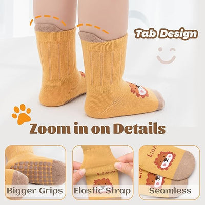 6-Pack Non-Slip Baby & Toddler Socks