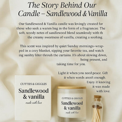 Sandalwood Soy Candle – Large Glass Jar with Bamboo Lid