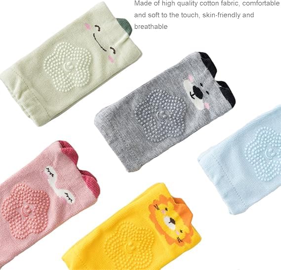 6-Pack Anti-Slip Baby Socks with Animal Faces