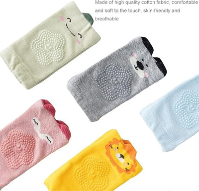 6-Pack Anti-Slip Baby Socks with Animal Faces