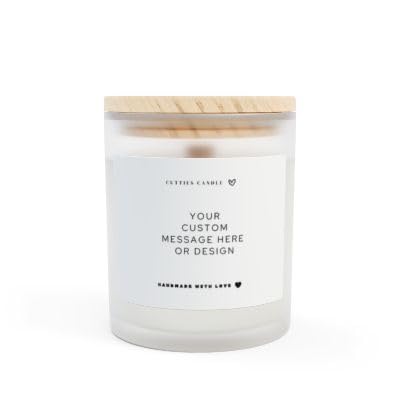 Personalised Scented Soy Candle with Bamboo Lid