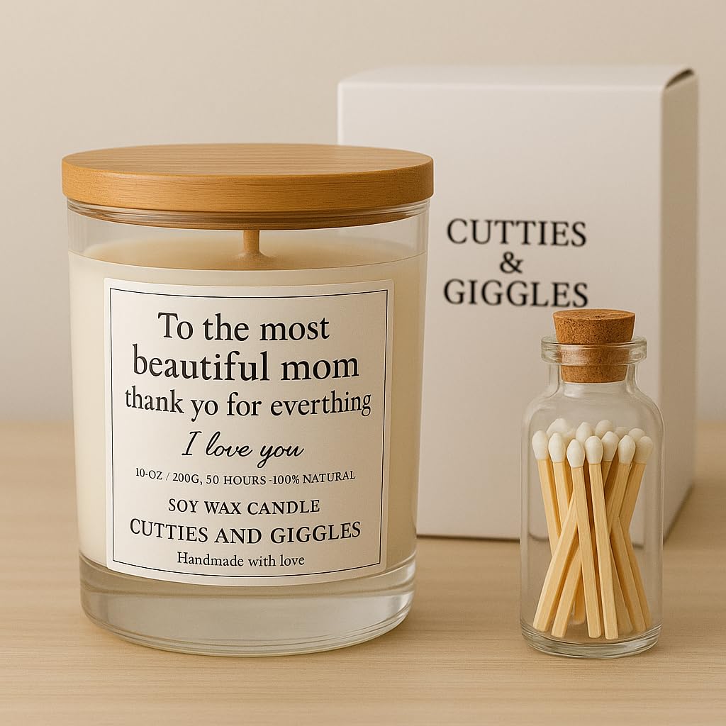 Luxury Soy Candle for Mom – Sandalwood & Vanilla