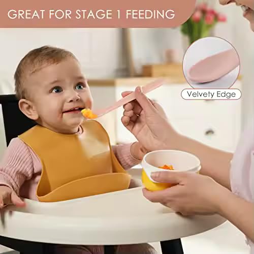 Silicone Baby Weaning Spoons  5PCS