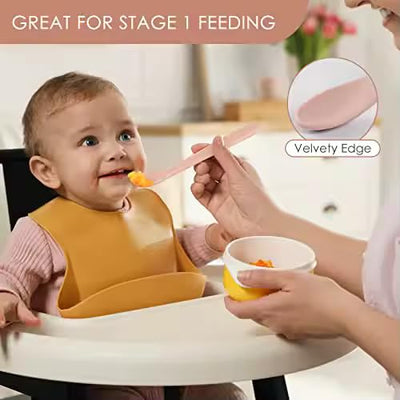 Silicone Baby Weaning Spoons  5PCS