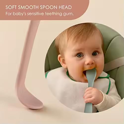 Silicone Baby Weaning Spoons  5PCS