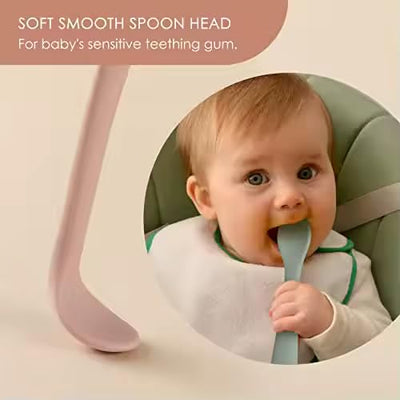 Silicone Baby Weaning Spoons  5PCS