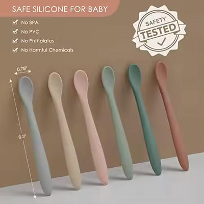 Silicone Baby Weaning Spoons  5PCS