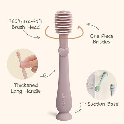 Silicone Squeeze Feeding Bottle with Spoon
