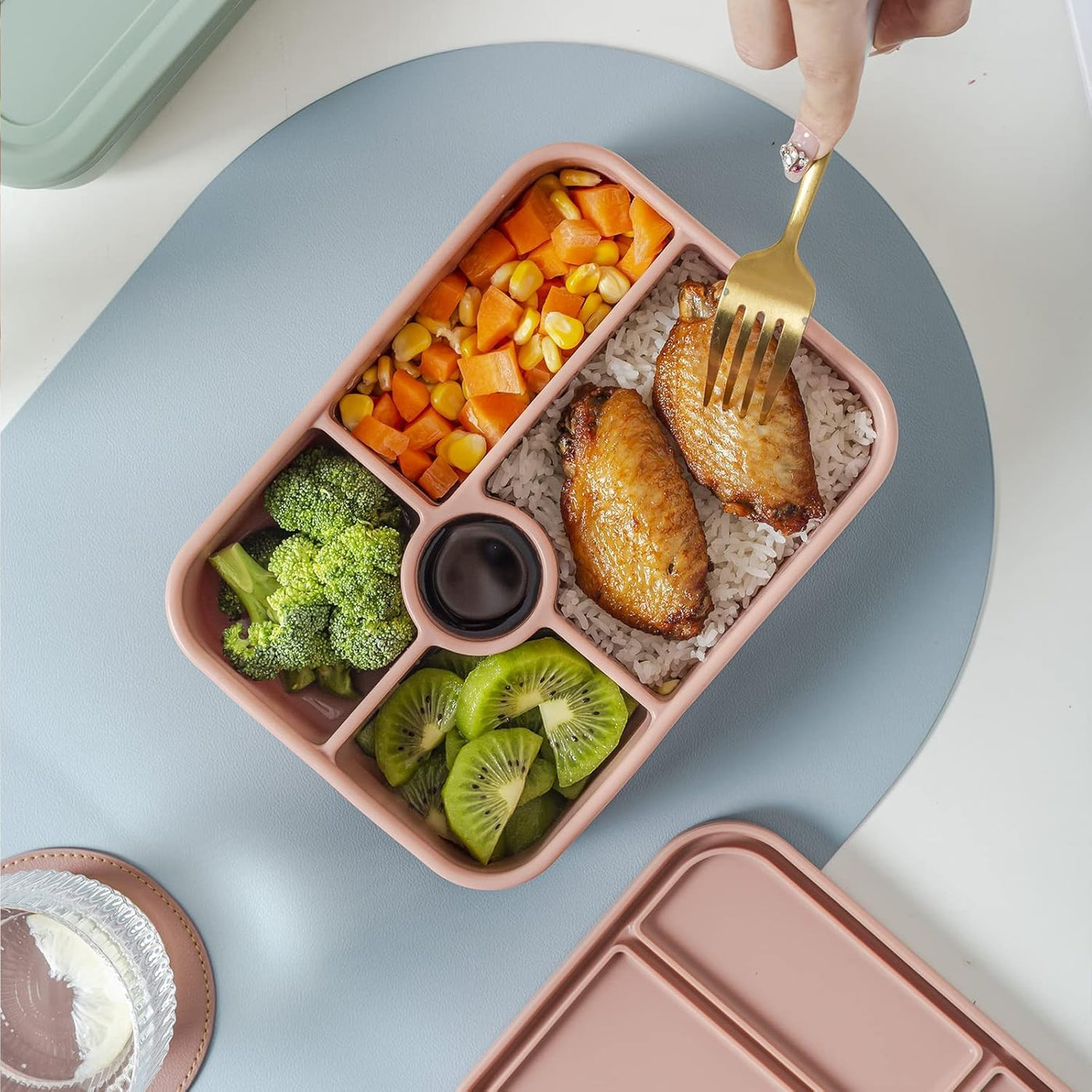 Silicone Bento Lunch Box 5 Compartment