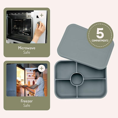Silicone Bento Lunch Box 5 Compartment