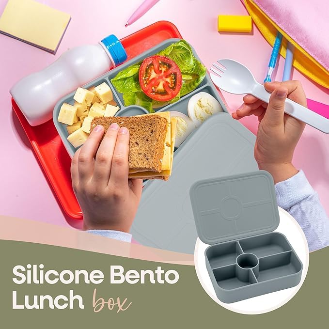 Silicone Bento Lunch Box 5 Compartment