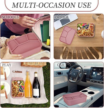 Silicone Bento Box 4 Compartment