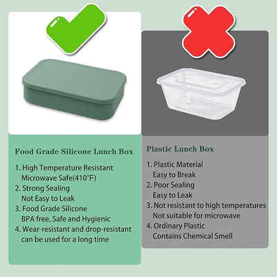 Silicone Bento Lunch Box 5 Compartment