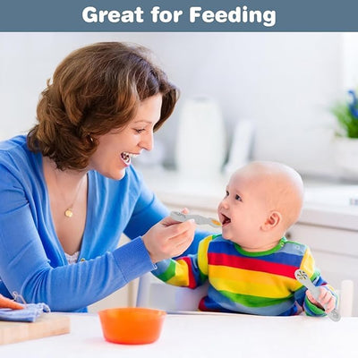 3 Silicone Baby Spoons & Forks Set