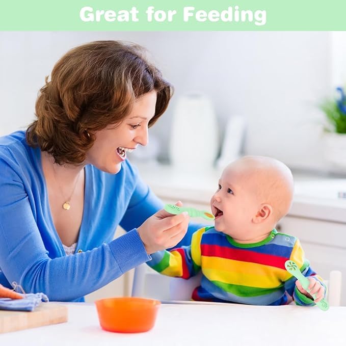 3 Silicone Baby Spoons & Forks Set
