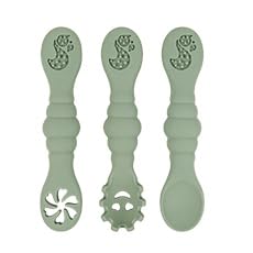 3 Silicone Baby Spoons & Forks Set