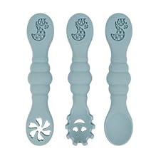 3 Silicone Baby Spoons & Forks Set