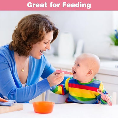 3 Silicone Baby Spoons & Forks Set