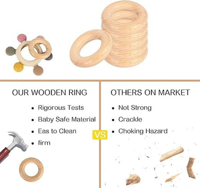 Silicone & Wood Teething Ring
