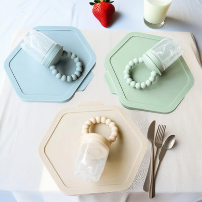 Silicone Baby Fruit Feeder & Breastmilk Popsicle Mold Set