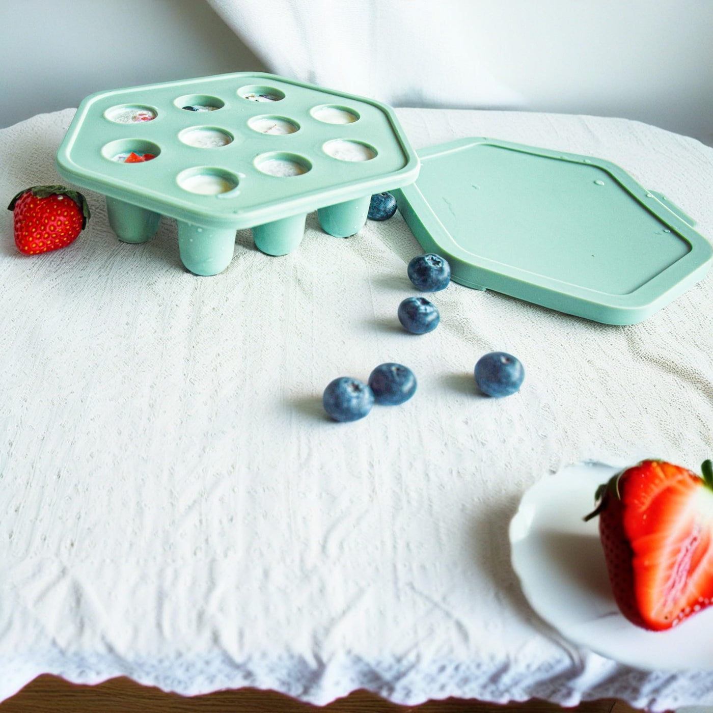 Silicone Baby Fruit Feeder & Breastmilk Popsicle Mold Set
