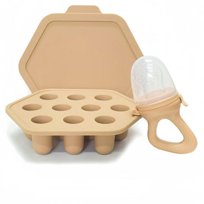 Silicone Baby Fruit Feeder & Breastmilk Popsicle Mold Set