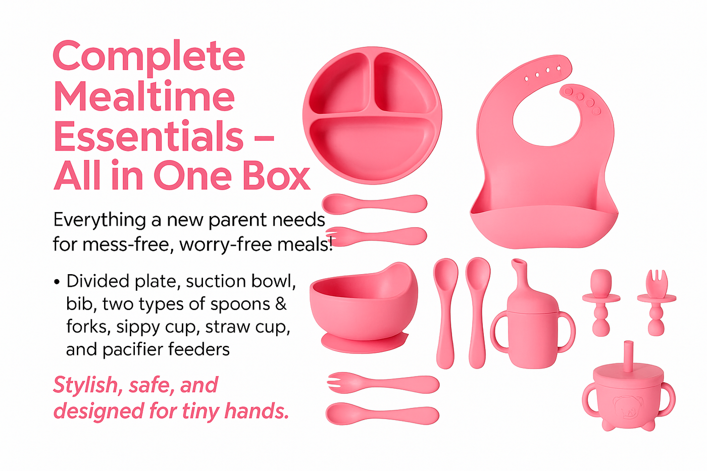 12-Piece Silicone Baby Feeding Set